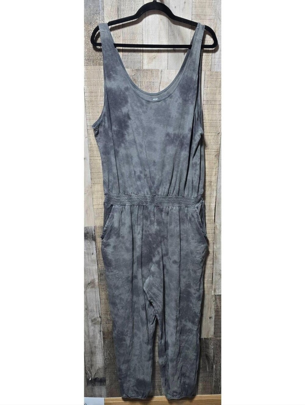Aerie Everyday Track Jumpsuit Jumper Gray Tie Dye XXL Lounge Comfy Plus Size